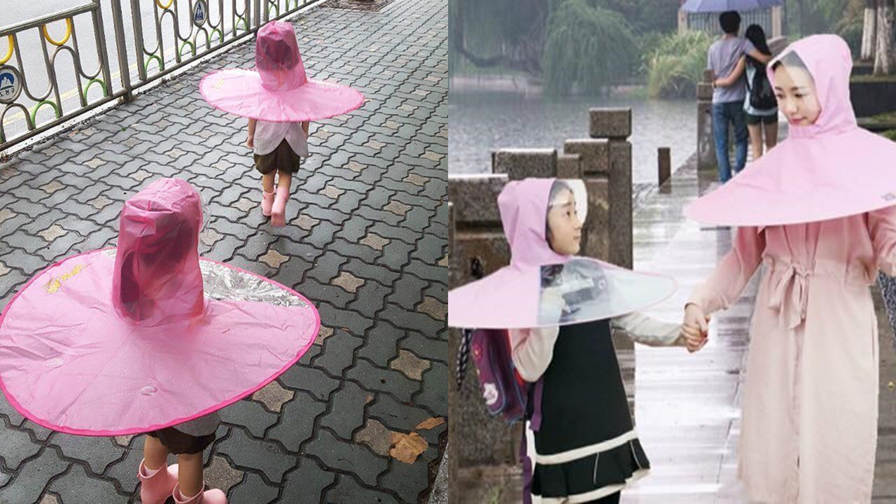 ไม่ต้องถือให้เมื่อย! แห่แชร์ “เสื้อกันฝนยูเอฟโอ” อุปกรณ์กันเปียกใหม่จากเกาหลี