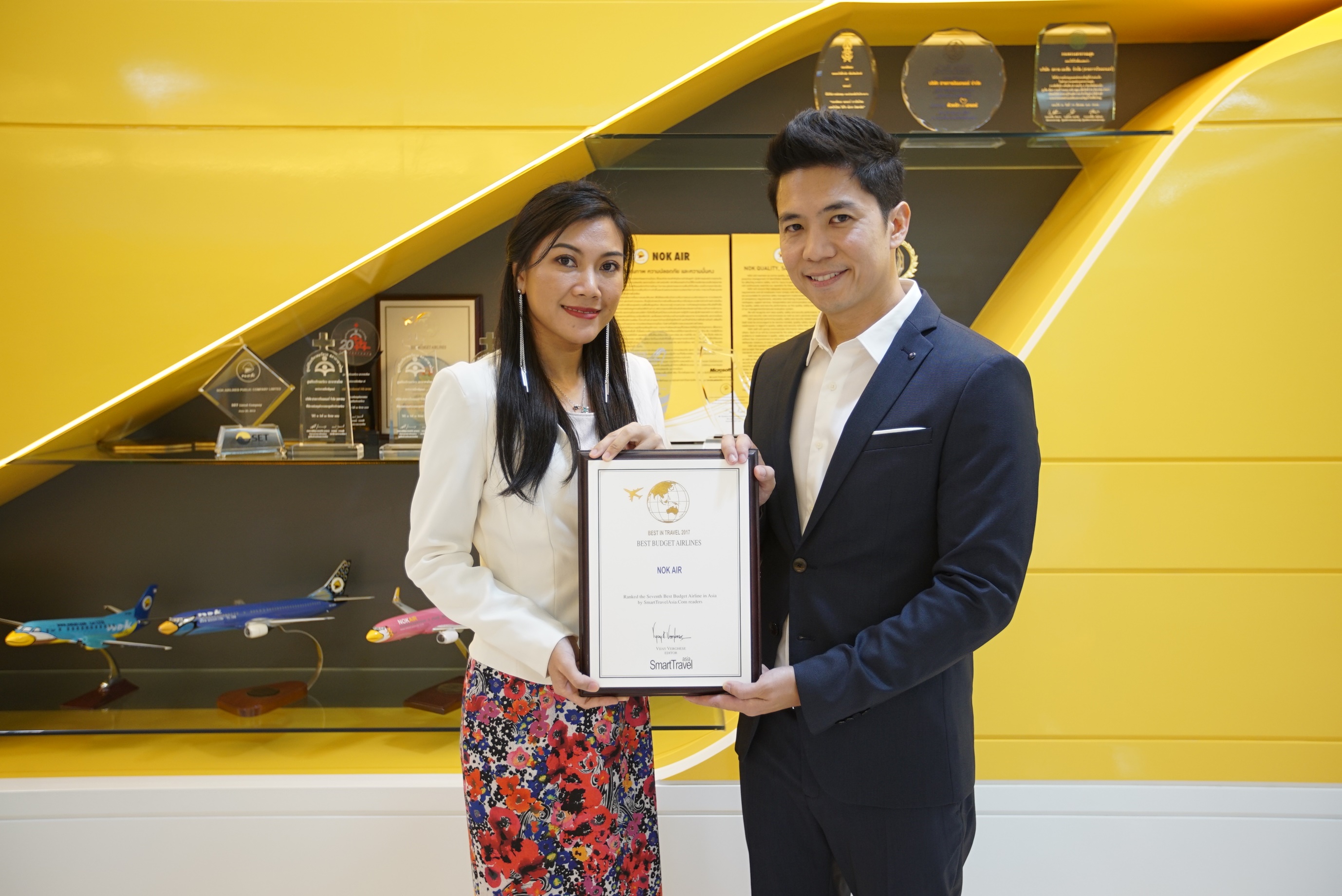 “นกแอร์” คว้ารางวัลสายการบินราคาประหยัดดีเด่น จากการโหวต “Smart Travel Asia 2017”