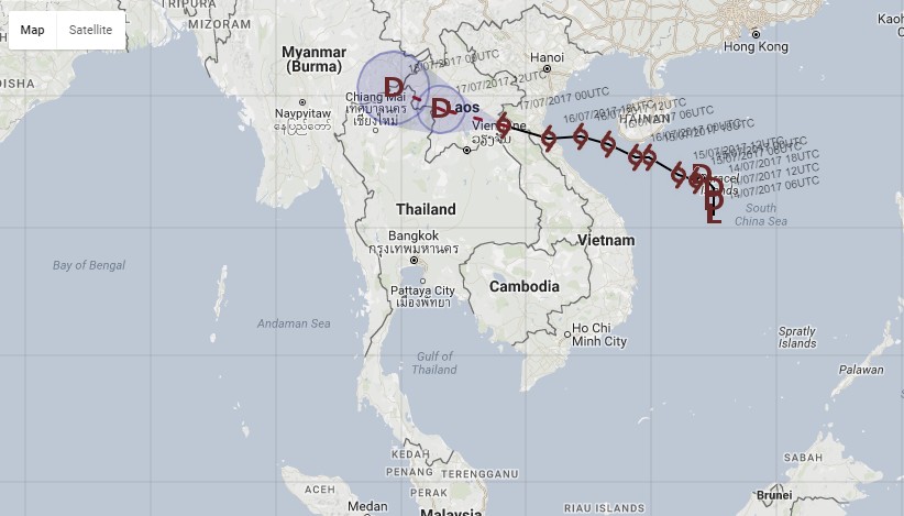 กรมอุตุฯออกประกาศเตือนฉบับ 17 ฝนตกหนักถึงหนักมาก ระวังน้ำท่วมฉับพลัน-น้ำป่าไหลหลาก