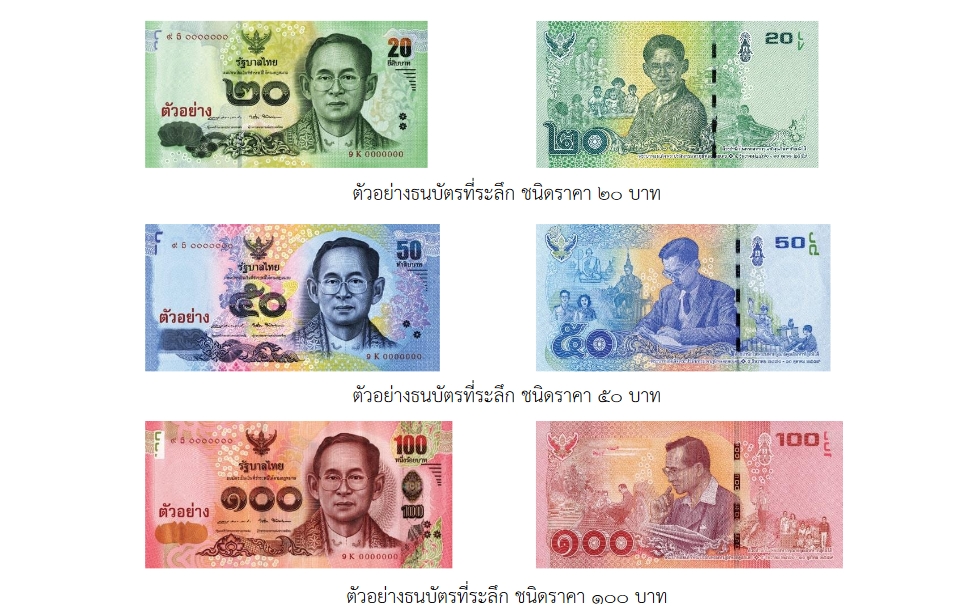 ก.คลังออกประกาศรายละเอียด “ธนบัตรที่ระลึก ในหลวง ร.9” ที่จะนำออกใช้