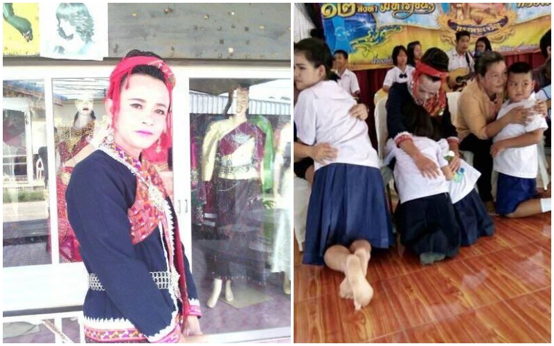 โซเชียลแห่ชื่นชม! “คุณพ่อ” แต่งหญิงไปโรงเรียน ทำหน้าที่แทนคุณแม่ให้ลูกหนึ่งวัน
