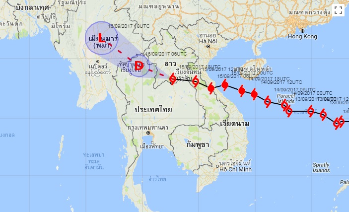 ระวัง! ประกาศฉบับที่13 พายุ “ทกซูรี” เตือน54จังหวัด รวมกทม.-ปริมณฑล มีฝนตกหนัก