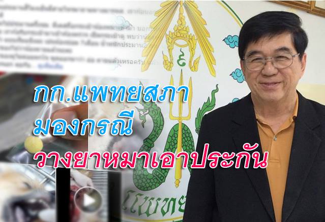 กก.แพทยสภาชี้ ‘นักศึกษาแพทย์’ หากวางยาหมาเอาประกันจริง ผิดข้อบังคับเป็น ‘หมอ’ ไม่ได้