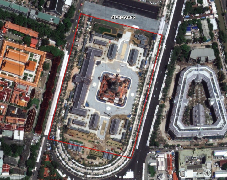 จิสด้าเผยภาพ “พระเมรุมาศ” จากดาวเทียมรายละเอียดสูง