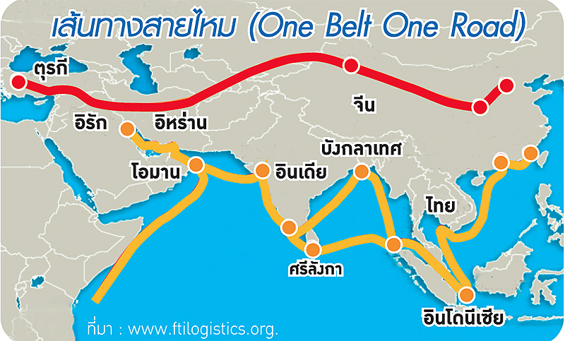 สินค้าจีนทะลักผ่าน “เส้นทางสายไหม”