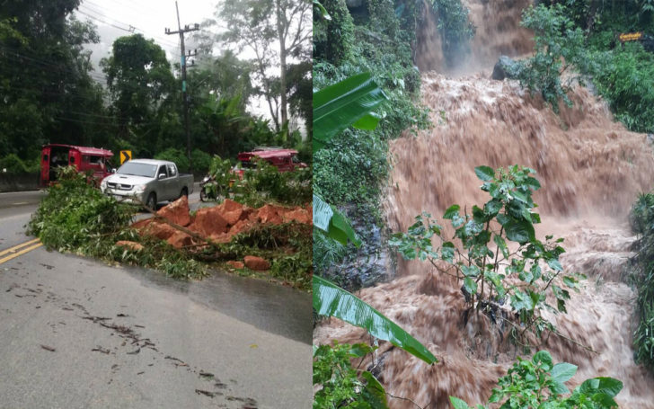 ฝนตกหนักดอยสุเทพ-ดอยปุย ต้นไม้หักโค่น ดินสไลด์ น้ำท่วมหนักหลังดอยคำ