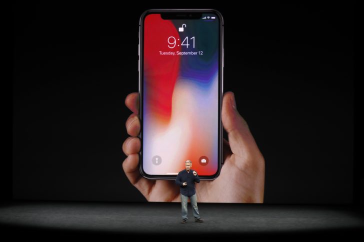 Apple's Schiller introduces the iPhone X during a launch event in Cupertino