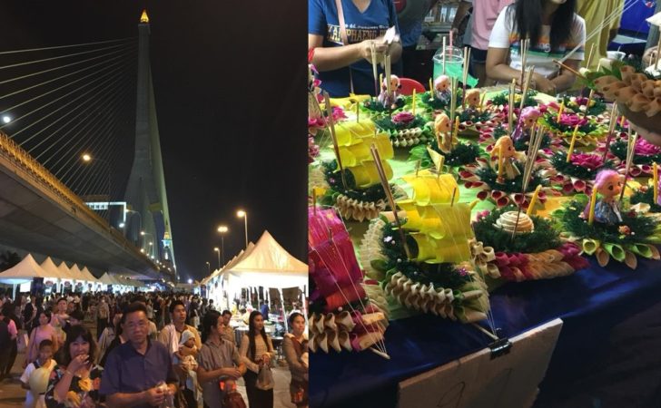 ลอยกระทง สะพานพระรามแปดคึกคัก แม่ค้าเผยจัดระเบียบใหม่ ขายของไม่ค่อยดี