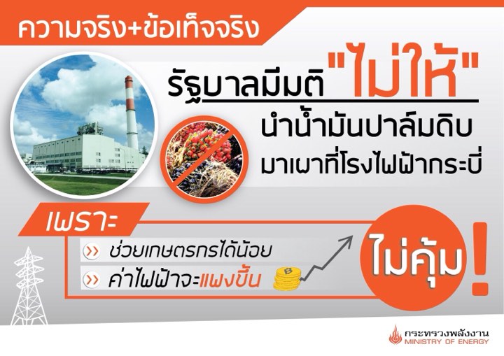 กระทรวงพลังงาน ชี้แจงเรื่องการช่วยลดสต๊อก “น้ำมันปาล์มดิบ”