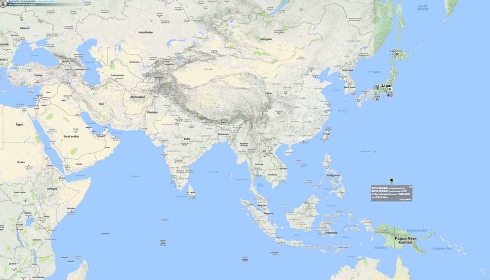 เกิดแผ่นดินไหวนอกชายฝั่งเกาะไมโครนีเซีย ขนาด 6.2 ลึก 10 กม.