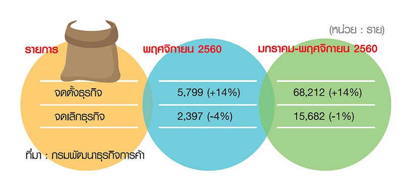 ปี 2560 ตั้งธุรกิจพุ่ง 72,000 ราย