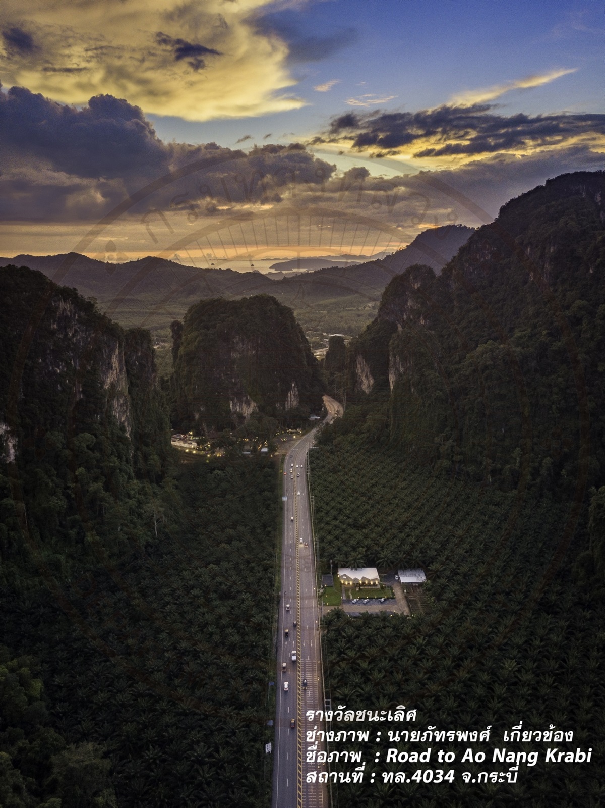 ประกาศแล้ว! ภาพถ่ายถนนที่สวยที่สุด “Road to Aonang Krabi”