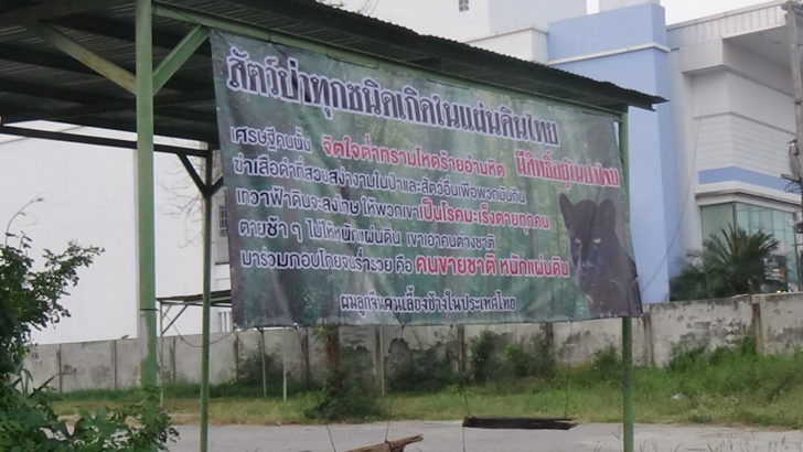 ‘เทวดาฟ้าดินจะลงโทษ’ อดีตเจ้าของ รร.ดังเมืองพิษณุโลกเดือด ขึ้นป้ายสาปแช่งคนยิงเสือดำ