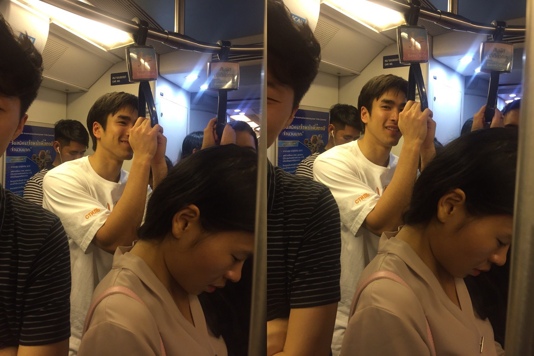 รอบนี้ไม่มีถุงมะขาม! สาวโพสต์เจอ “ณเดชน์” บนรถไฟฟ้า ยกกล้องถ่ายเจ้าตัวบอก “ถ่ายเลย”