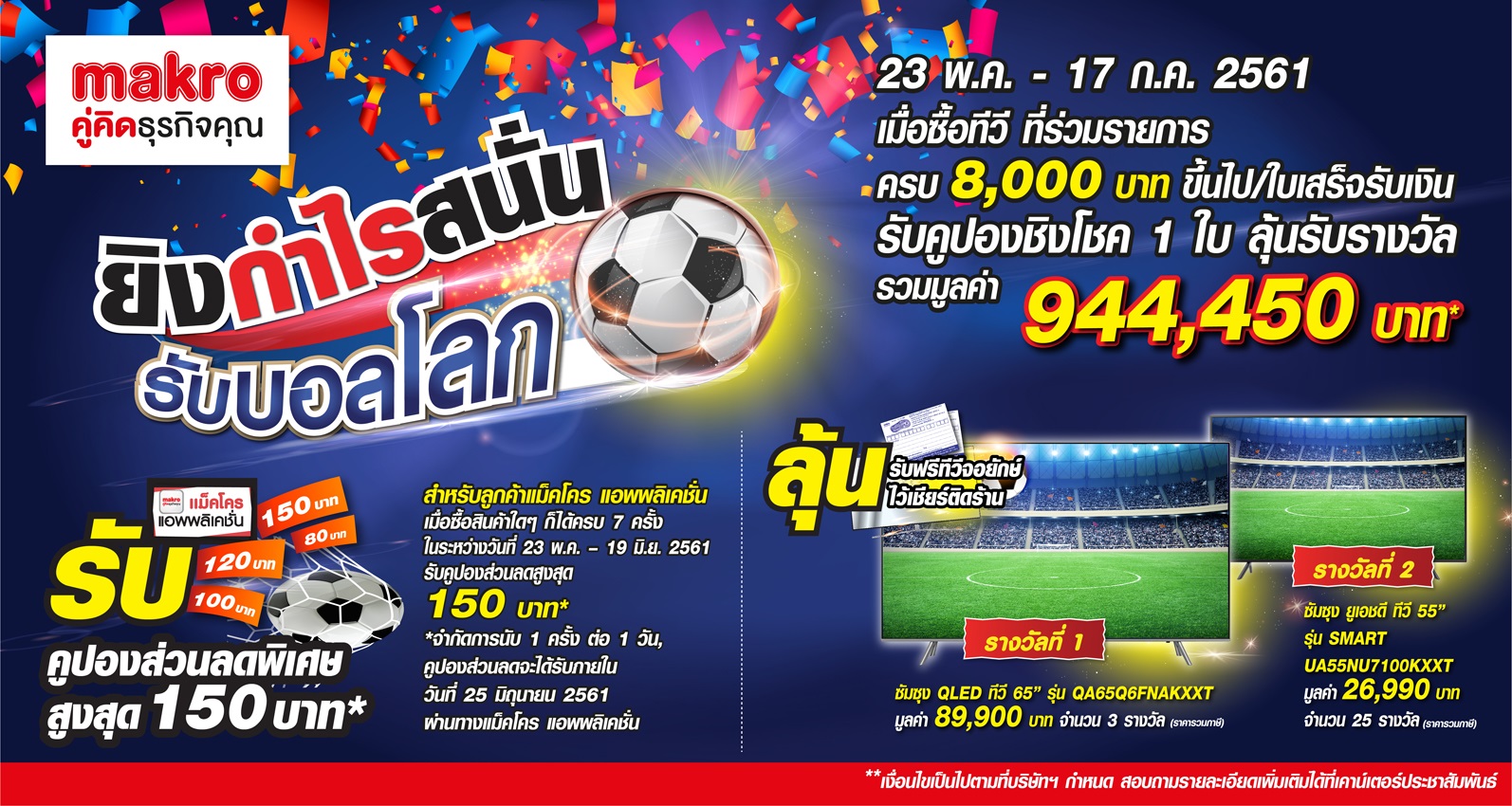แม็คโคร ต้อนรับเทศกาลบอลโลก 2018 จัดโปรโมชั่น “ยิงกำไรสนั่น รับบอลโลก”