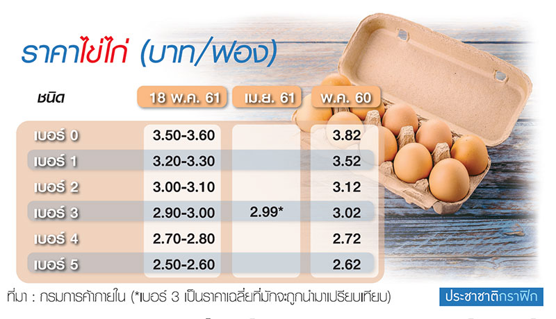 เลิกคุม “ปู่ย่า” พันธุ์ไก่ไข่ หลังราคาไข่ในประเทศขยับ