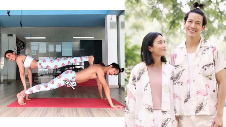 ‘จุ๋ย-พุฒ’ อวดความฟิต โชว์โยคะคู่สุดหวาน แต่กลับโดนโฟกัสผิดจุด !?