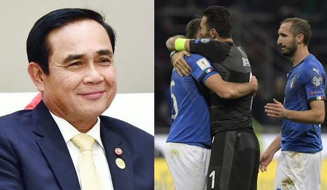 โซเชียลแห่แซว “บิ๊กตู่” ปล่อยไก่ตัวโต เชียร์ทีมชาติ “อิตาลี” ในฟุตบอลโลก