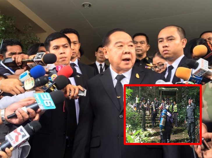 “บิ๊กป้อม” เชื่อ 13 ชีวิต ติดในถ้ำหลวงยังมีชีวิต สั่งหน่วยซีลทำเต็มที่