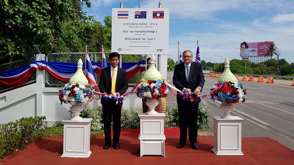 แน่นแฟ้น! “ออสเตรเลีย-สปป.ลาว-ไทย” ร่วมเปิดป้ายสะพานมิตรภาพไทย-ลาว แห่งที่ 1 หนองคาย