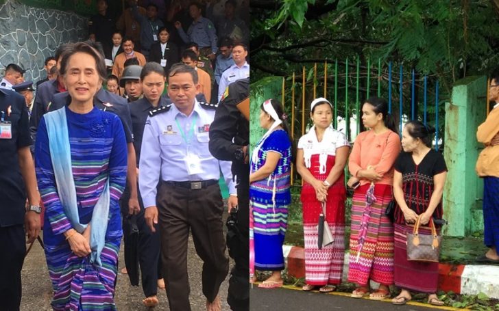 “ออง ซาน ซูจี” พร้อมคณะเยี่ยมผู้ประสบภัยน้ำท่วม เมืองผาอ่าง 5,000 คน