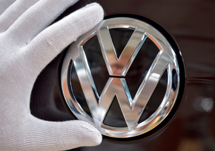 FILE PHOTO: Production line of Volkswagen e-Golf in Dresden