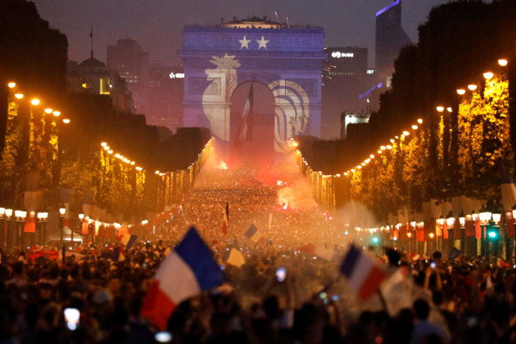 Soccer Football - World Cup - Final - France fans celebrate