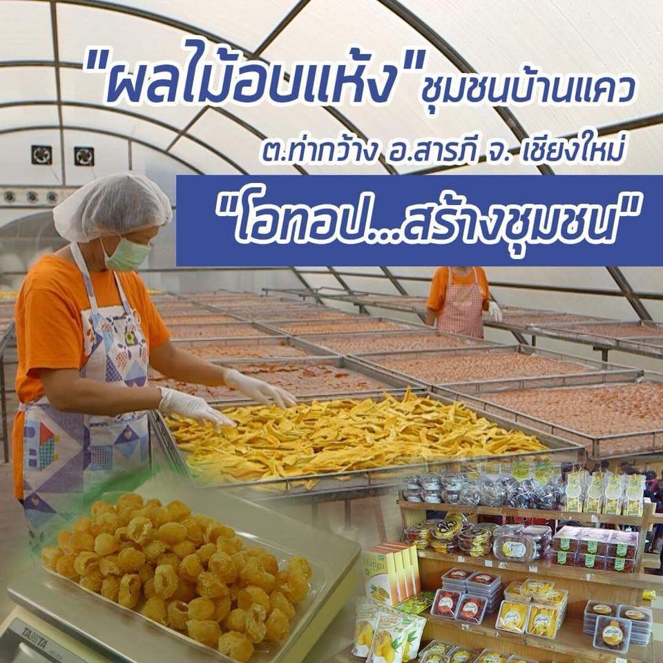สารคดีเสียงจากแผ่นดิน ตอน : วิสาหกิจชุมชนแปรรูปผลผลิตทางการเกษตรบ้านแคว ต.ท่ากว้าง อ.สารภี จ.เชียงใหม่ “ผลไม้อบแห้ง…โอทอปที่สร้างชุมชน”