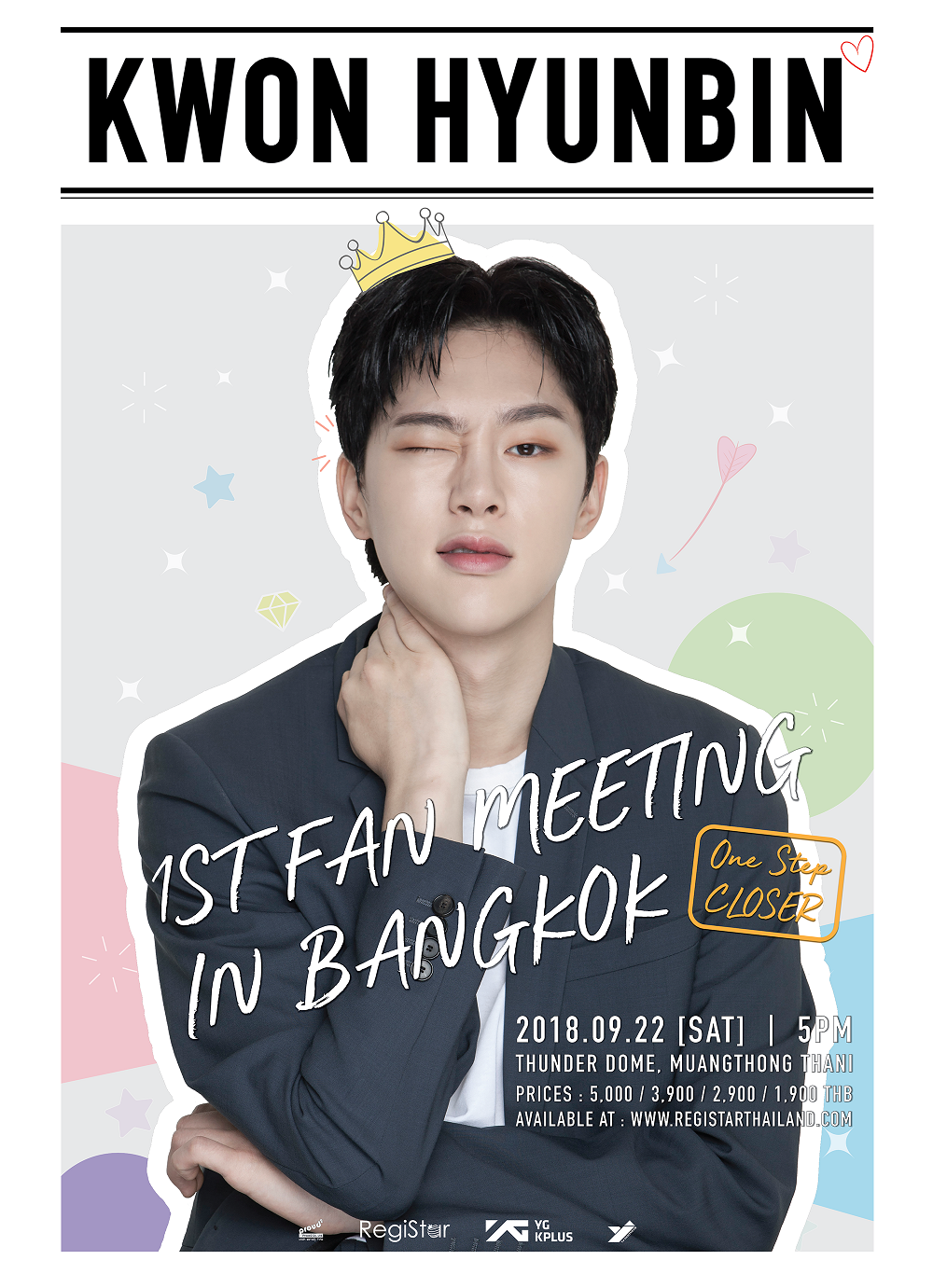 มัดใจสาวไทย! “ควอน ฮยอนบิน” จัดแฟนมีตติ้ง ‘KWON HYUNBIN 1ST FAN MEETING IN BANGKOK~One Step CLOSER~’