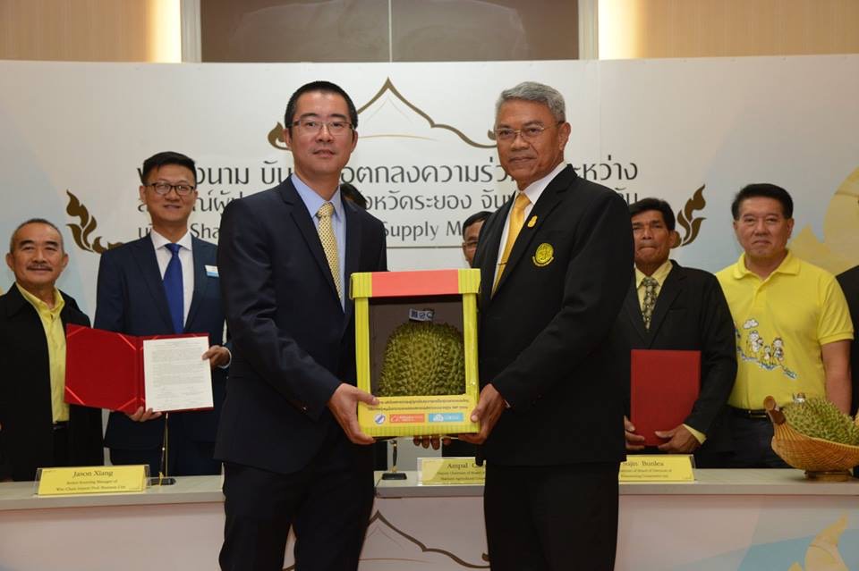 “เซี่ยงไฮ้วินเชน” ป้อนอาลีบาบาออเดอร์จองทุเรียนภาคตะวันออกล่วงหน้าแล้ว3สหกรณ์ ล๊อตแรก3พันตัน”