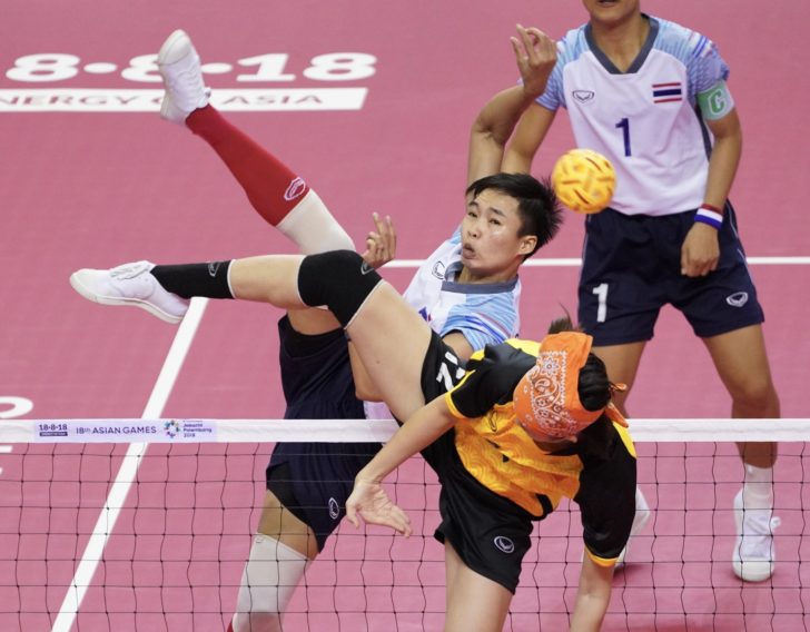 ตะกร้อหญิง 4 คน ไทยชนะเวียดนาม 2-0 เซต คว้าเหรียญทองที่ 11 ศึกเอเชี่ยนเกมส์