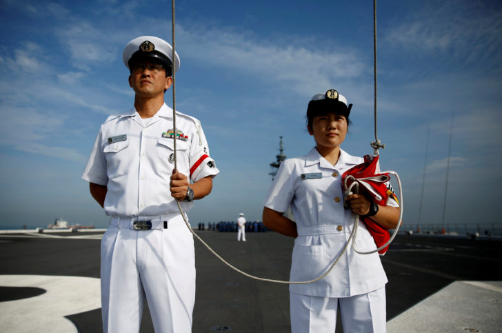 The Wider Image: Japan's women sailors on frontline of gender equality