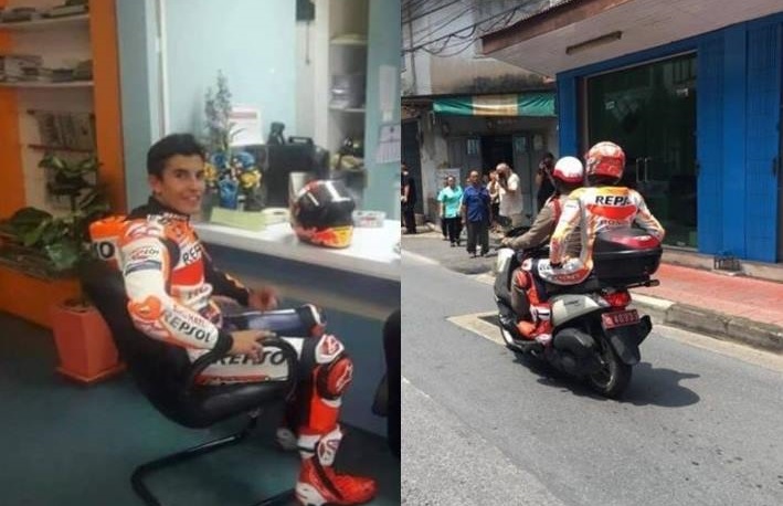 เฉลยแล้ว! ภาพนักแข่งโดนจับ ที่แท้ “มาร์ก มาร์เกซ” ถ่ายไวรัลโปรโมต โมโต จีพี