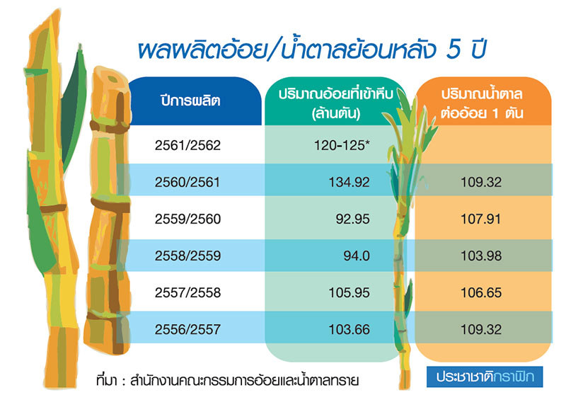 ใช้ 2 แนวทางช่วย “อ้อย” ขั้นต้น กู้กองทุน/งบรัฐ-ราคาน้ำตาลตกหนัก