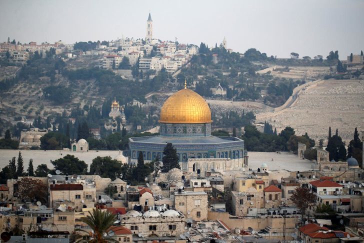 A general view shows part of Jerusalem's Old City and the Dome of the Rock