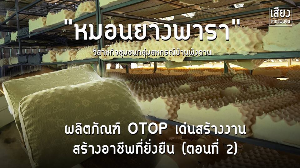 สารคดีเสียงจากแผ่นดิน season4 ep7 “หมอนยางพารา” วิสาหกิจชุมชนกลุ่มสหกรณ์บ้านพังดาน อ.ควนขนุน จ.พัทลุง ผลิตภัณฑ์ OTOP เด่นสร้างงานและอาชีพที่ยั่งยืน (ตอนที่ 2)