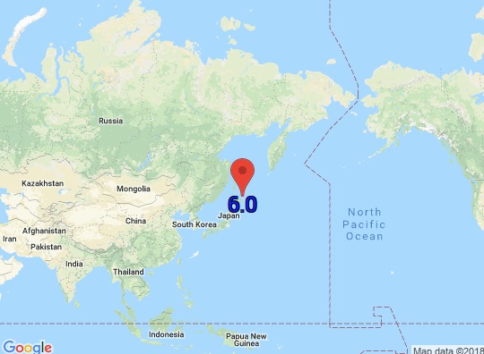 แผ่นดินไหวขนาด 6.0 เกาะฮอกไกโด ประเทศญี่ปุ่น