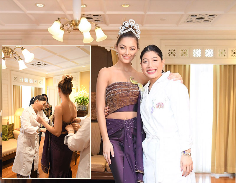 พระองค์หญิงสิริวัณณวรีฯ ทรงรังสรรค์ชุดผ้าไทย-ชุดว่ายน้ำมิสยูนิเวิร์ส-