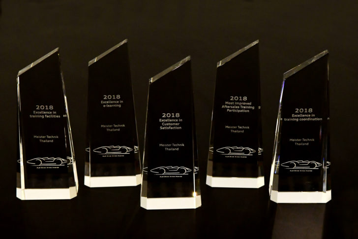 โล่ 5 รางวัล บริการหลังการขาย ระดับเอเชียแปซิฟิก