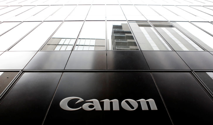 FILE PHOTO - A logo of Canon Inc is pictured at the company's showroom in Tokyo