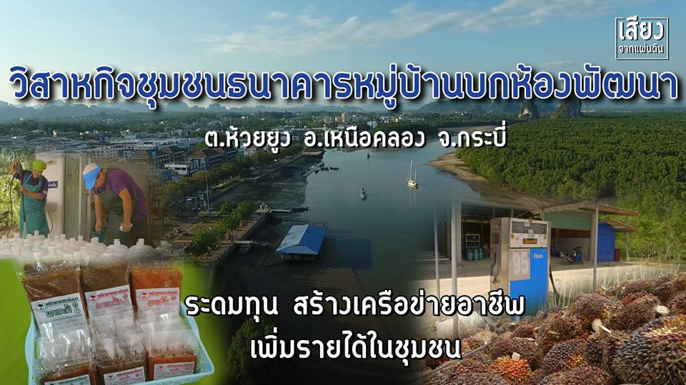 สารคดีเสียงจากแผ่นดิน season4 ep21 วิสาหกิจชุมชนธนาคารหมู่บ้านบกห้องพัฒนา ต.ห้วยยูง อ.เหนือคลอง จ.กระบี่
