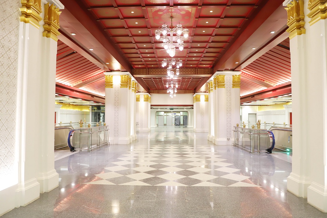 สถานีสนามไชย ท้องพระโรงใต้ดิน ประตูเชื่อมท่องเที่ยวเกาะรัตนโกสินทร์