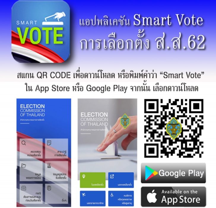 SmartVote “ฉลาดเลือก : Smart Vote” แอปเลือกตั้งยุค 4.0 ใช้อำนาจเปลี่ยนการเมืองด้วยข้อมูล