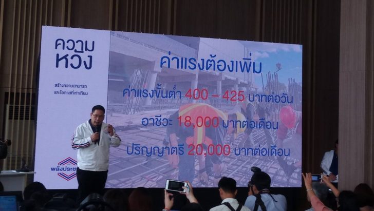 พปชร.-หาเสียง-ค่าแรง400-เงินเดือน2หมื่น
