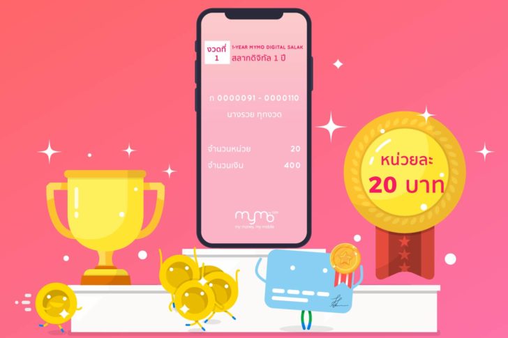 ซื้อสลากออมสินดิจิทัล ผ่านแอป Mymo