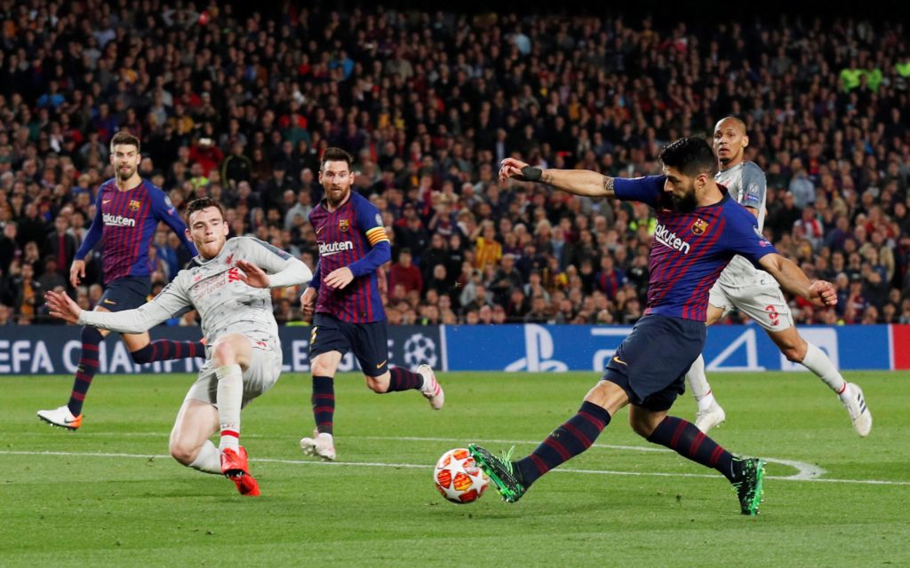 ผลบอลแชมเปี้ยนส์ลีกรอบรองฯ นัดแรก ‘บาร์ซ่า’ เปิดบ้านถล่ม ‘ลิเวอร์พูล’ 3-0