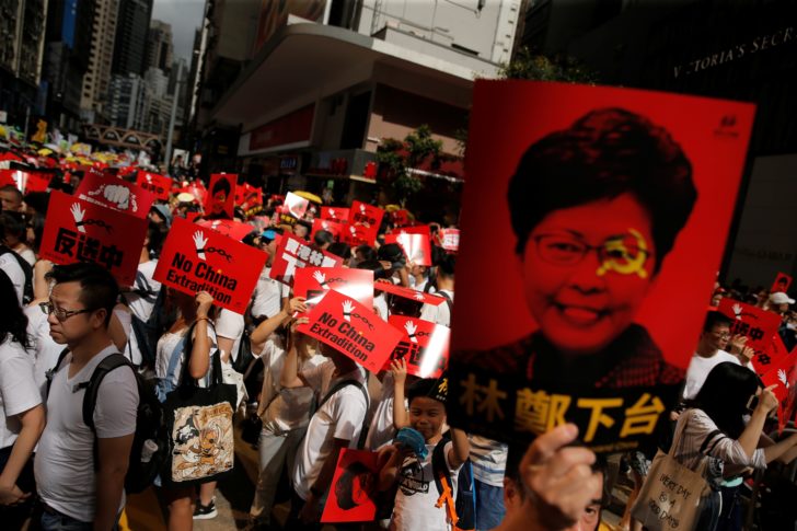 Protest to demand authorities scrap a proposed extradition bill with China, in Hong Kong