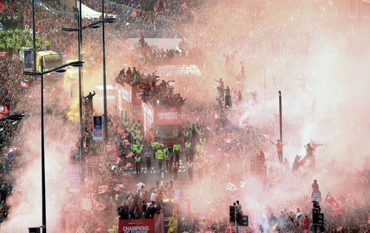 Britain Champions League Soccer Parade