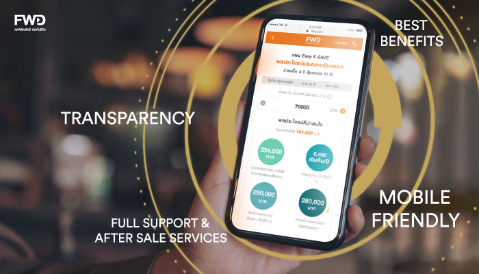 FWD ประเดิมขายประกันสะสมทรัพย์ Easy E-SAVE บนแพลตฟอร์มออนไลน์