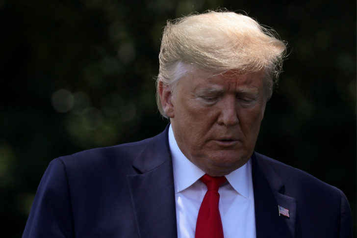 U.S. President Trump departs for travel to Japan from the White House in Washington
